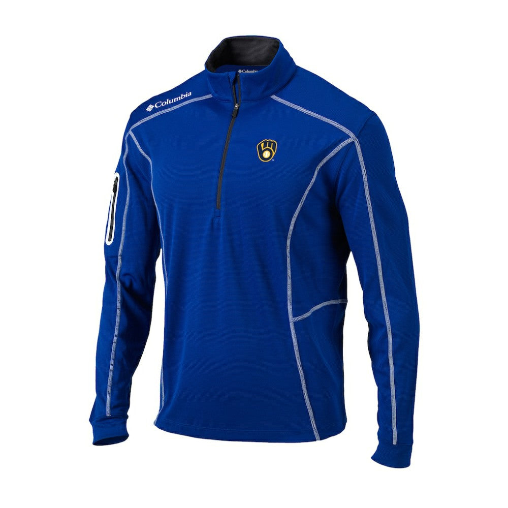 Milwaukee Brewers Columbia Cooperstown Collection Omni-Wick Shotgun Quarter-Zip Top Online