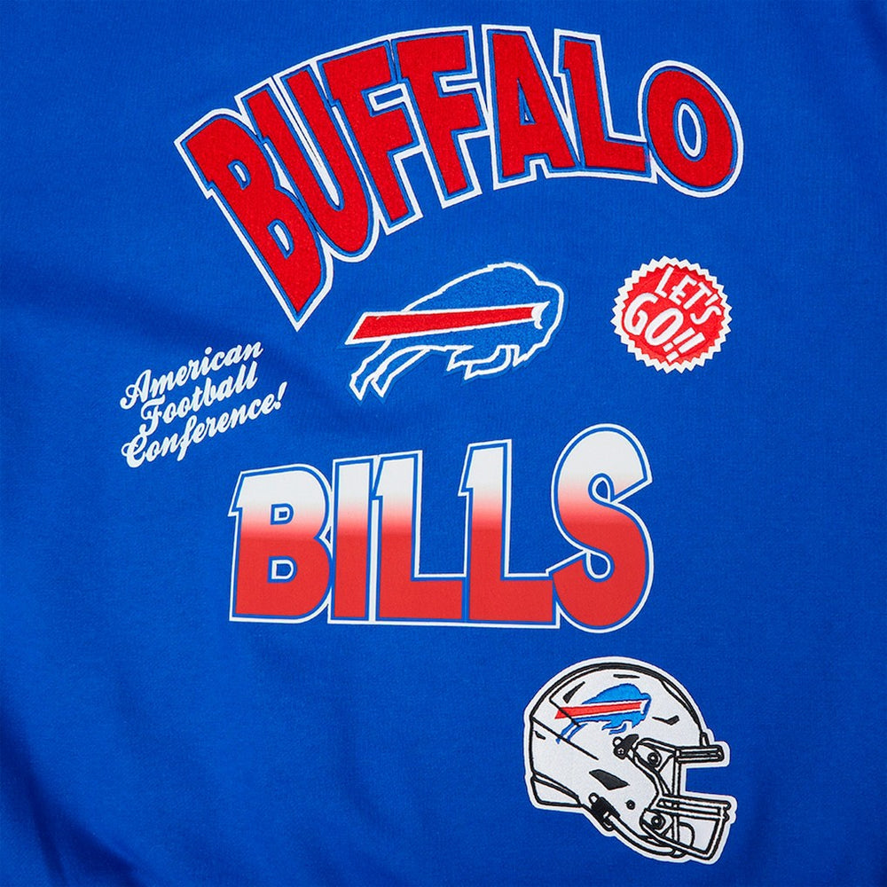 Buffalo Bills Pro Standard Turn It Up Drop Shoulder Pullover Sweatshirt Royal - NFL