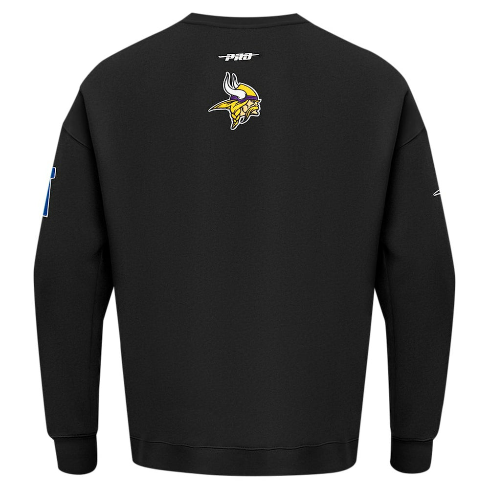 Minnesota Vikings Pro Standard Turn It Up Drop Shoulder Pullover Sweatshirt Black - NFL