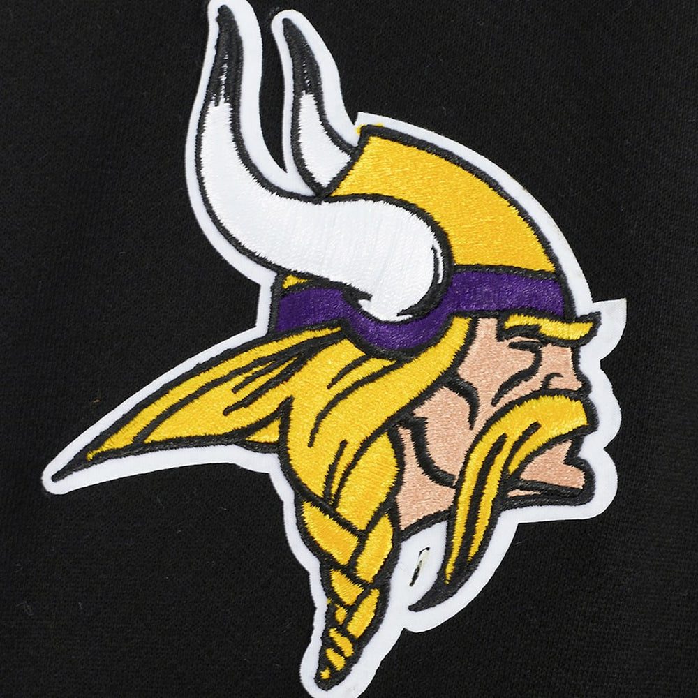 Minnesota Vikings Pro Standard Turn It Up Drop Shoulder Pullover Sweatshirt Black - NFL