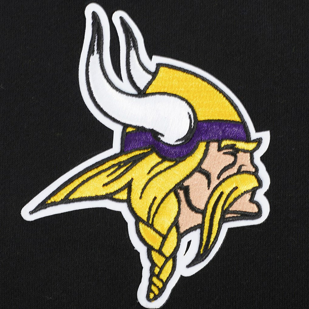 Minnesota Vikings Pro Standard Turn It Up Drop Shoulder Pullover Sweatshirt Black - NFL
