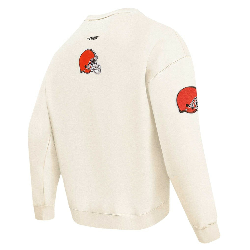 Cleveland Browns Pro Standard Turn It Up Pullover Sweatshirt Cream - NFL
