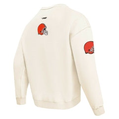 Cleveland Browns Pro Standard Turn It Up Pullover Sweatshirt Cream - NFL