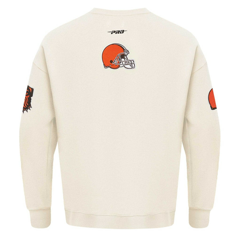 Cleveland Browns Pro Standard Turn It Up Pullover Sweatshirt Cream - NFL