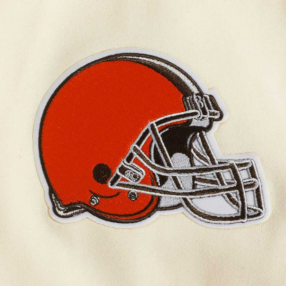 Cleveland Browns Pro Standard Turn It Up Pullover Sweatshirt Cream - NFL