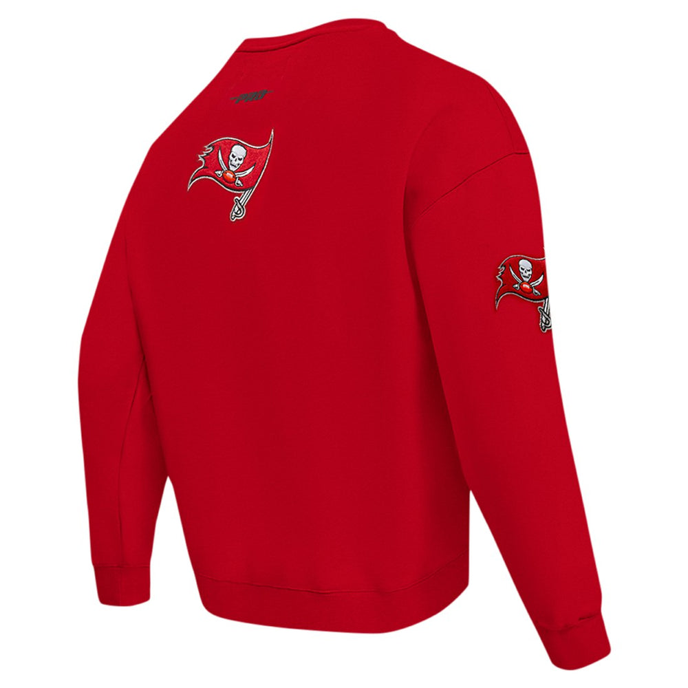 Tampa Bay Buccaneers Pro Standard Turn It Up Drop Shoulder Pullover Sweatshirt Red - NFL