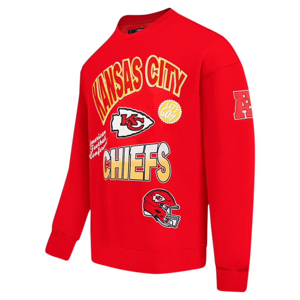 Kansas City Chiefs Pro Standard Turn It Up Drop Shoulder Pullover Sweatshirt Red - NFL