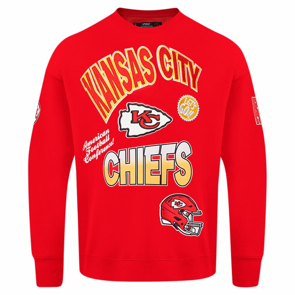 Kansas City Chiefs Pro Standard Turn It Up Drop Shoulder Pullover Sweatshirt Red - NFL
