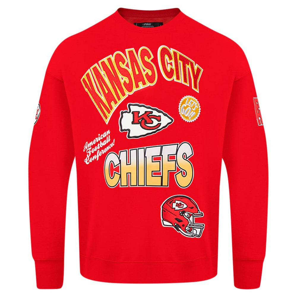 Kansas City Chiefs Pro Standard Turn It Up Drop Shoulder Pullover Sweatshirt Red - NFL