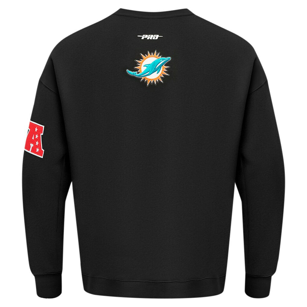 Miami Dolphins Pro Standard Turn It Up Drop Shoulder Pullover Sweatshirt Black - NFL