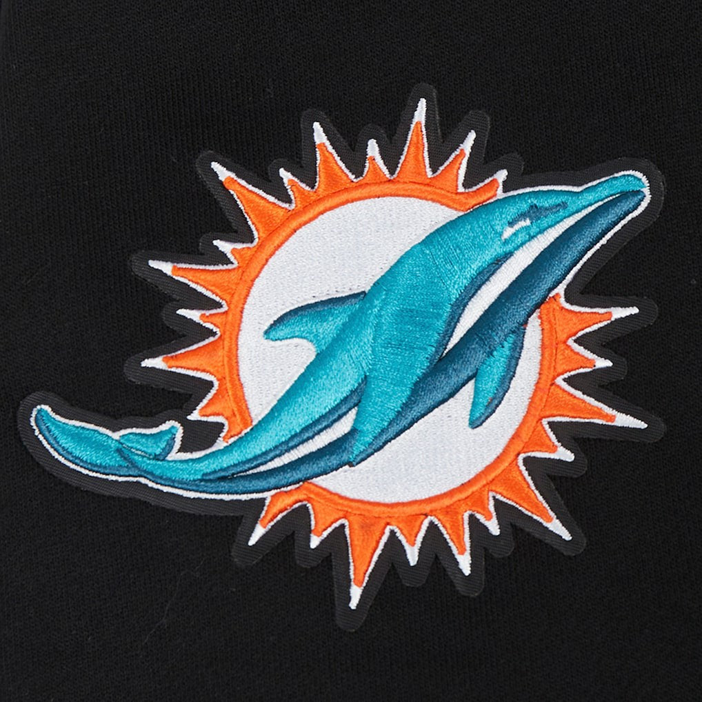 Miami Dolphins Pro Standard Turn It Up Drop Shoulder Pullover Sweatshirt Black - NFL
