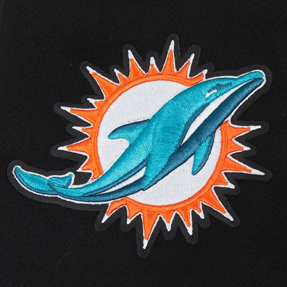 Miami Dolphins Pro Standard Turn It Up Drop Shoulder Pullover Sweatshirt Black - NFL