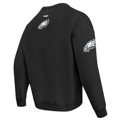 Philadelphia Eagles Pro Standard Turn It Up Drop Shoulder Pullover Sweatshirt Black - NFL