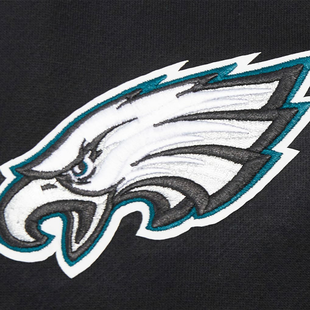 Philadelphia Eagles Pro Standard Turn It Up Drop Shoulder Pullover Sweatshirt Black - NFL