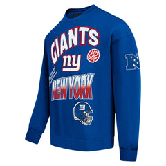New York Giants Pro Standard Turn It Up Drop Shoulder Pullover Sweatshirt Royal - NFL