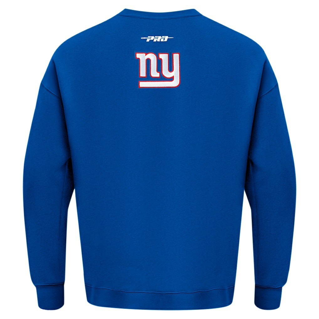 New York Giants Pro Standard Turn It Up Drop Shoulder Pullover Sweatshirt Royal - NFL