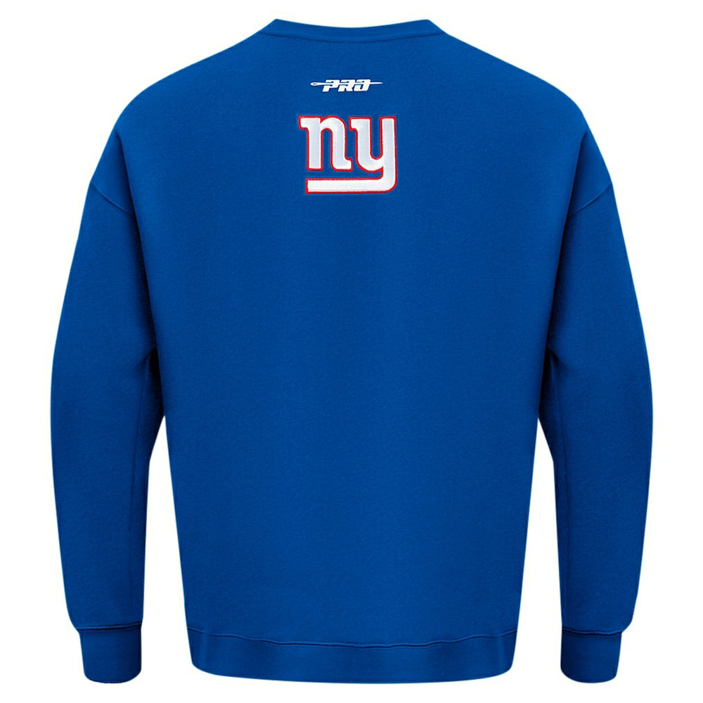 New York Giants Pro Standard Turn It Up Drop Shoulder Pullover Sweatshirt Royal - NFL