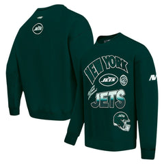 New York Jets Pro Standard Turn It Up Drop Shoulder Pullover Sweatshirt Green - NFL