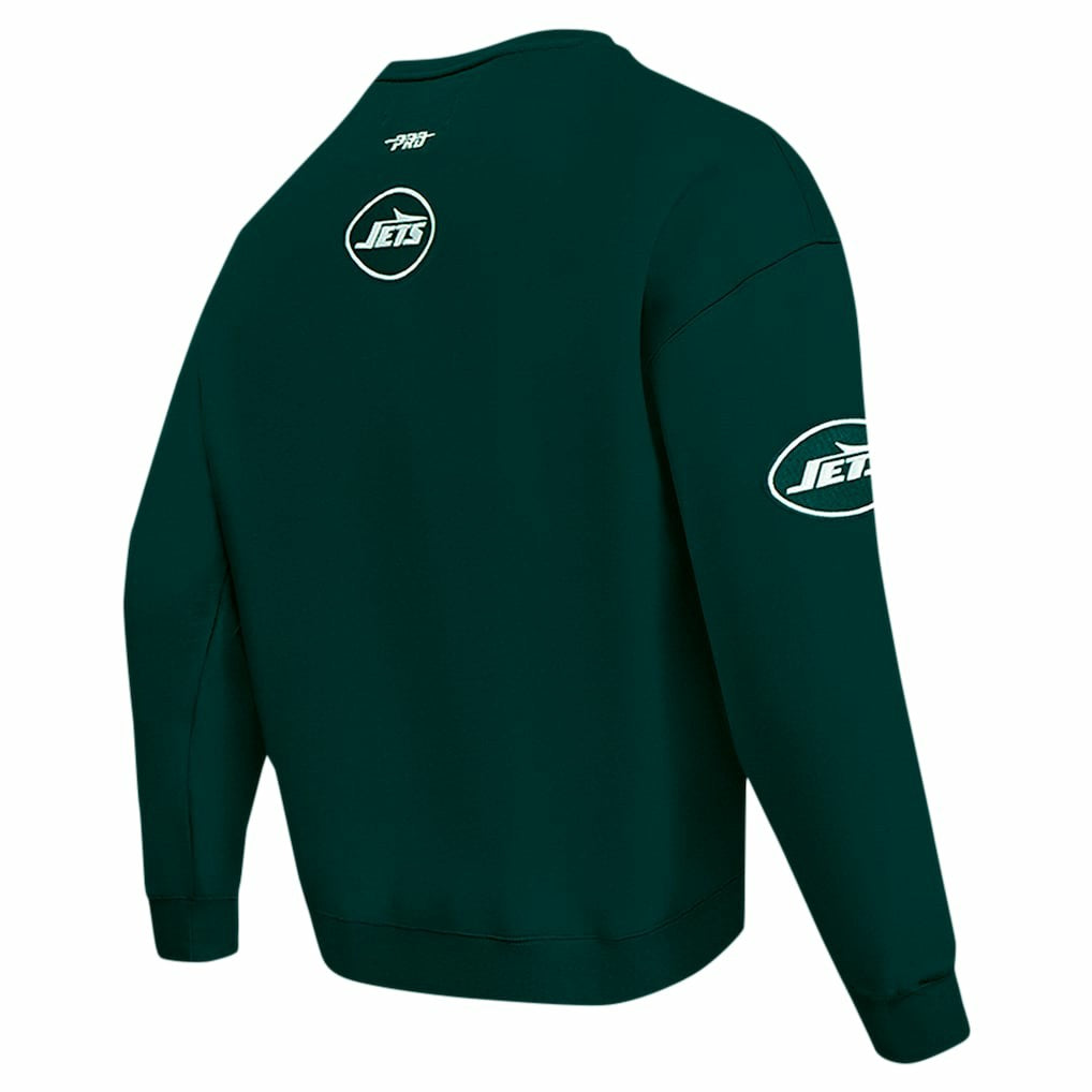 New York Jets Pro Standard Turn It Up Drop Shoulder Pullover Sweatshirt Green - NFL