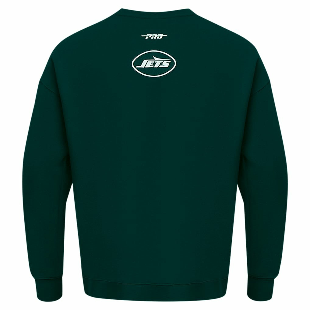 New York Jets Pro Standard Turn It Up Drop Shoulder Pullover Sweatshirt Green - NFL