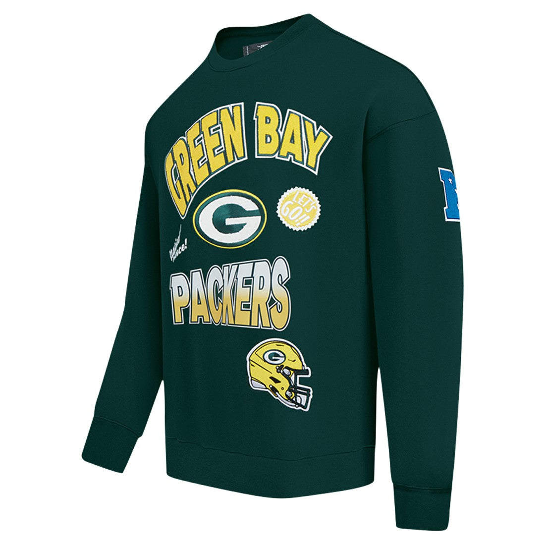 Green Bay Packers Pro Standard Turn It Up Drop Shoulder Pullover Sweatshirt Green - NFL