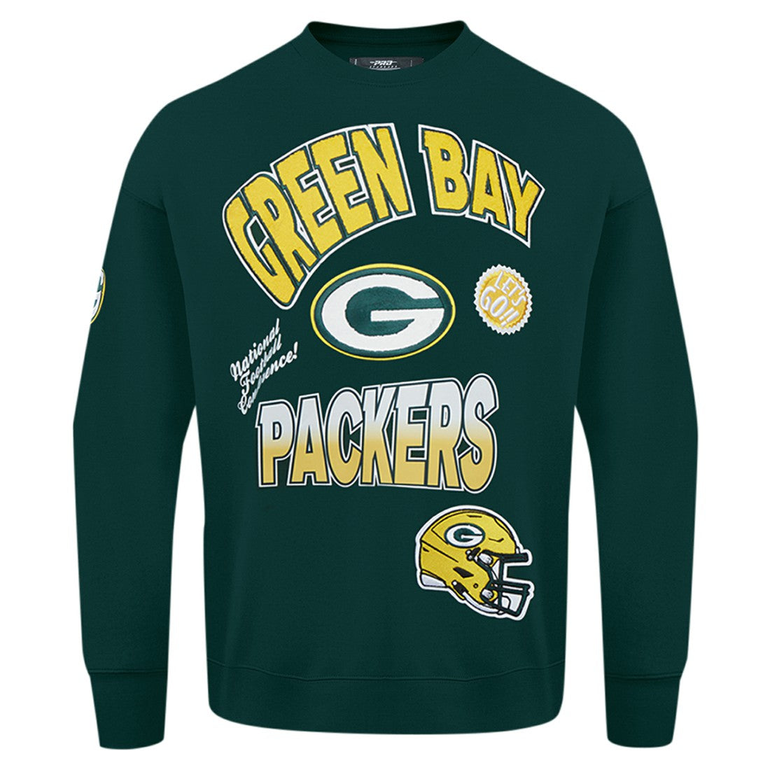 Green Bay Packers Pro Standard Turn It Up Drop Shoulder Pullover Sweatshirt Green - NFL