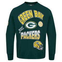 Green Bay Packers Pro Standard Turn It Up Drop Shoulder Pullover Sweatshirt Green - NFL