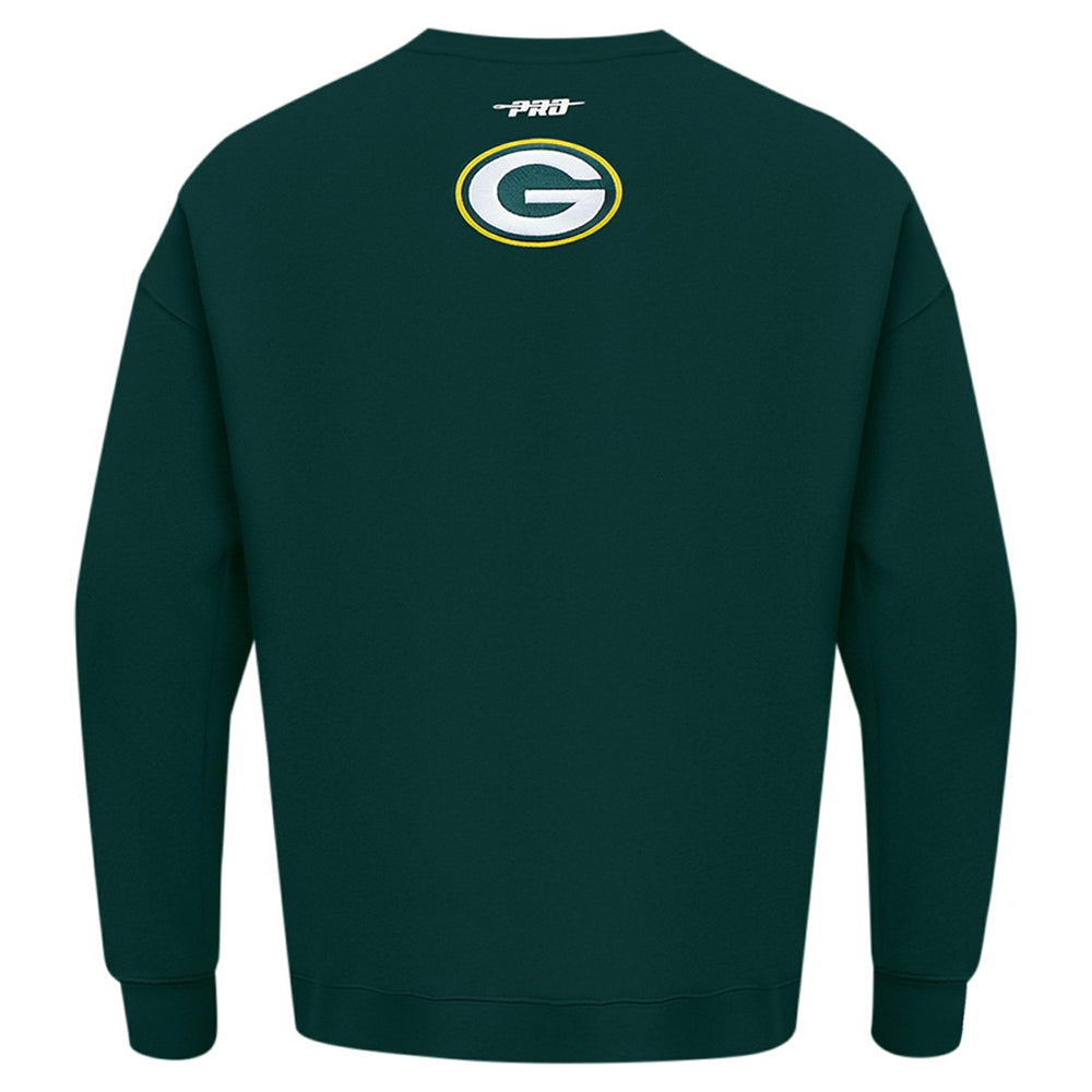 Green Bay Packers Pro Standard Turn It Up Drop Shoulder Pullover Sweatshirt Green - NFL