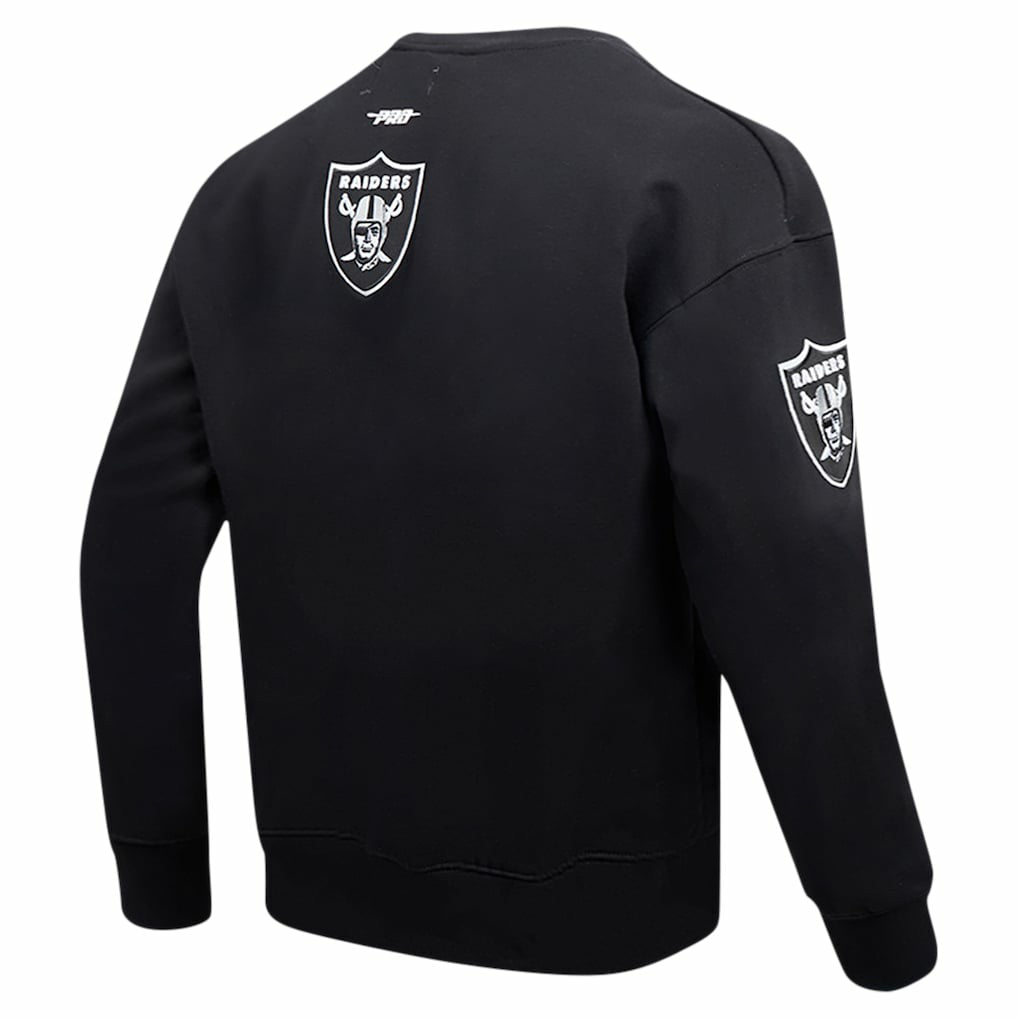 Las Vegas Raiders Pro Standard Turn It Up Drop Shoulder Pullover Sweatshirt Black - NFL