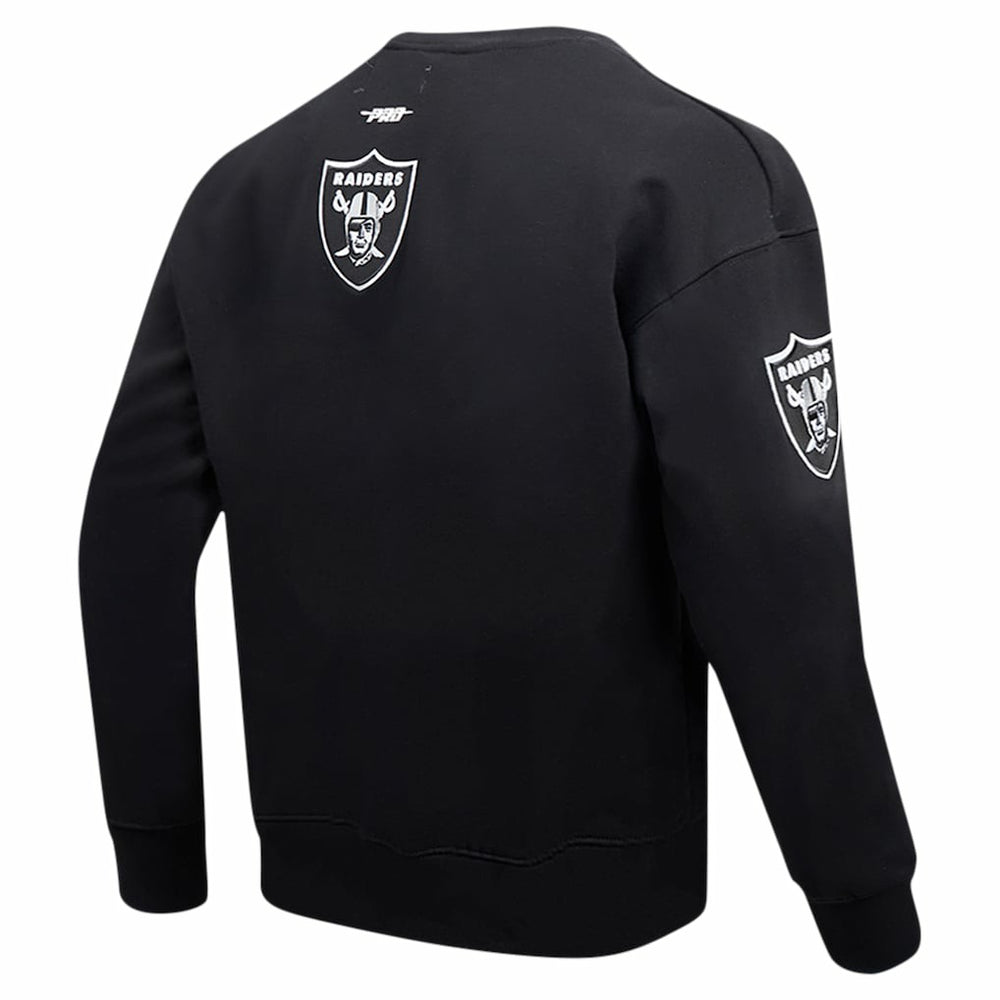 Las Vegas Raiders Pro Standard Turn It Up Drop Shoulder Pullover Sweatshirt Black - NFL