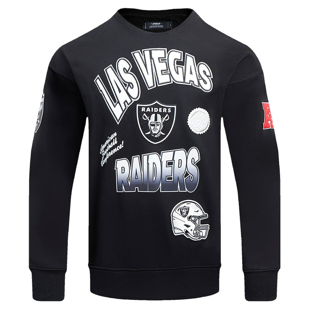 Las Vegas Raiders Pro Standard Turn It Up Drop Shoulder Pullover Sweatshirt Black - NFL