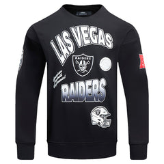 Las Vegas Raiders Pro Standard Turn It Up Drop Shoulder Pullover Sweatshirt Black - NFL
