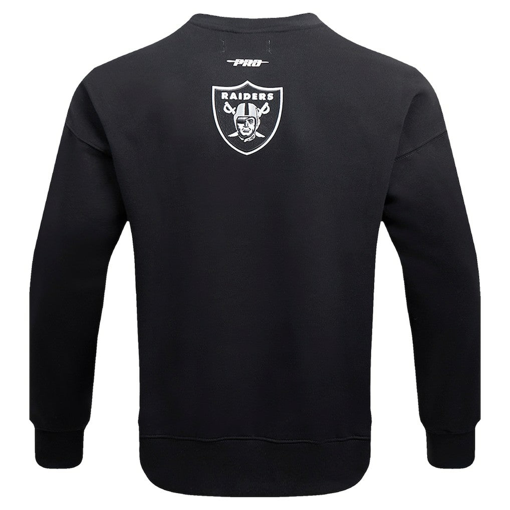 Las Vegas Raiders Pro Standard Turn It Up Drop Shoulder Pullover Sweatshirt Black - NFL