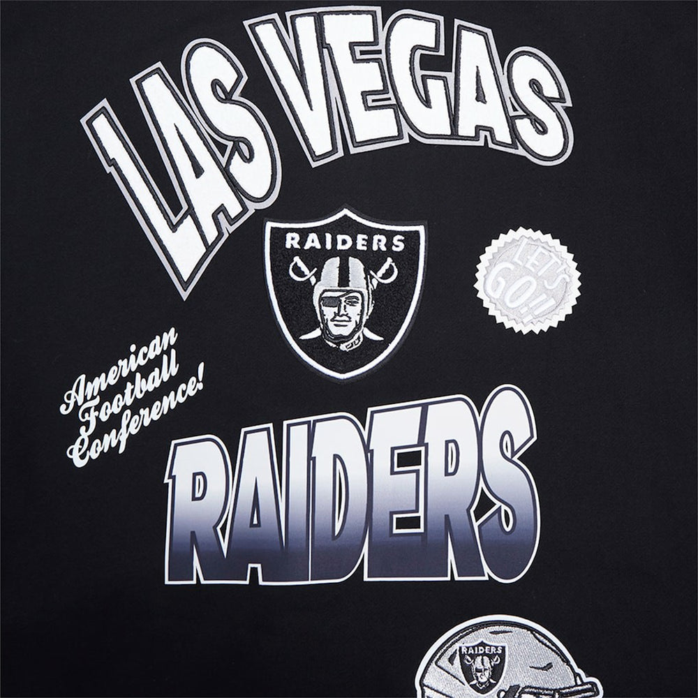 Las Vegas Raiders Pro Standard Turn It Up Drop Shoulder Pullover Sweatshirt Black - NFL