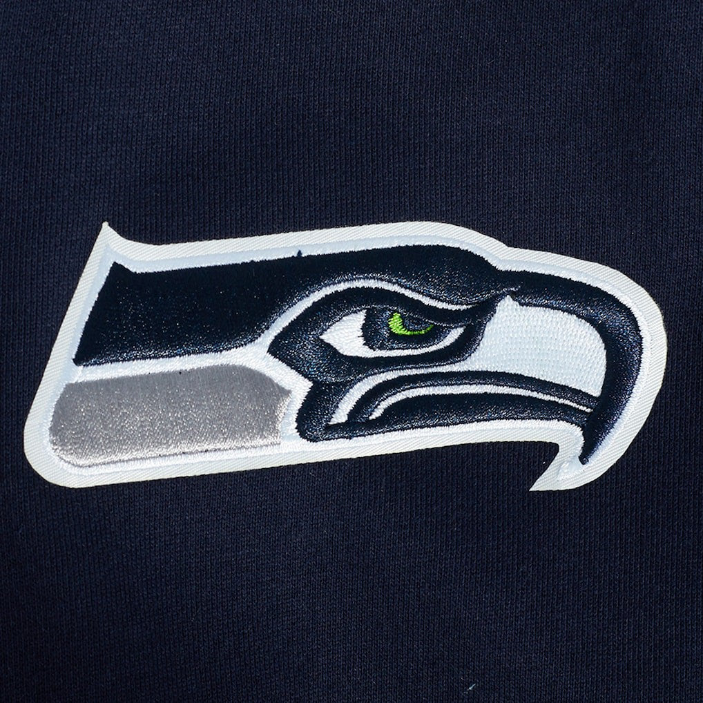 Seattle Seahawks Pro Standard Turn It Up Drop Shoulder Pullover Sweatshirt College Navy - NFL