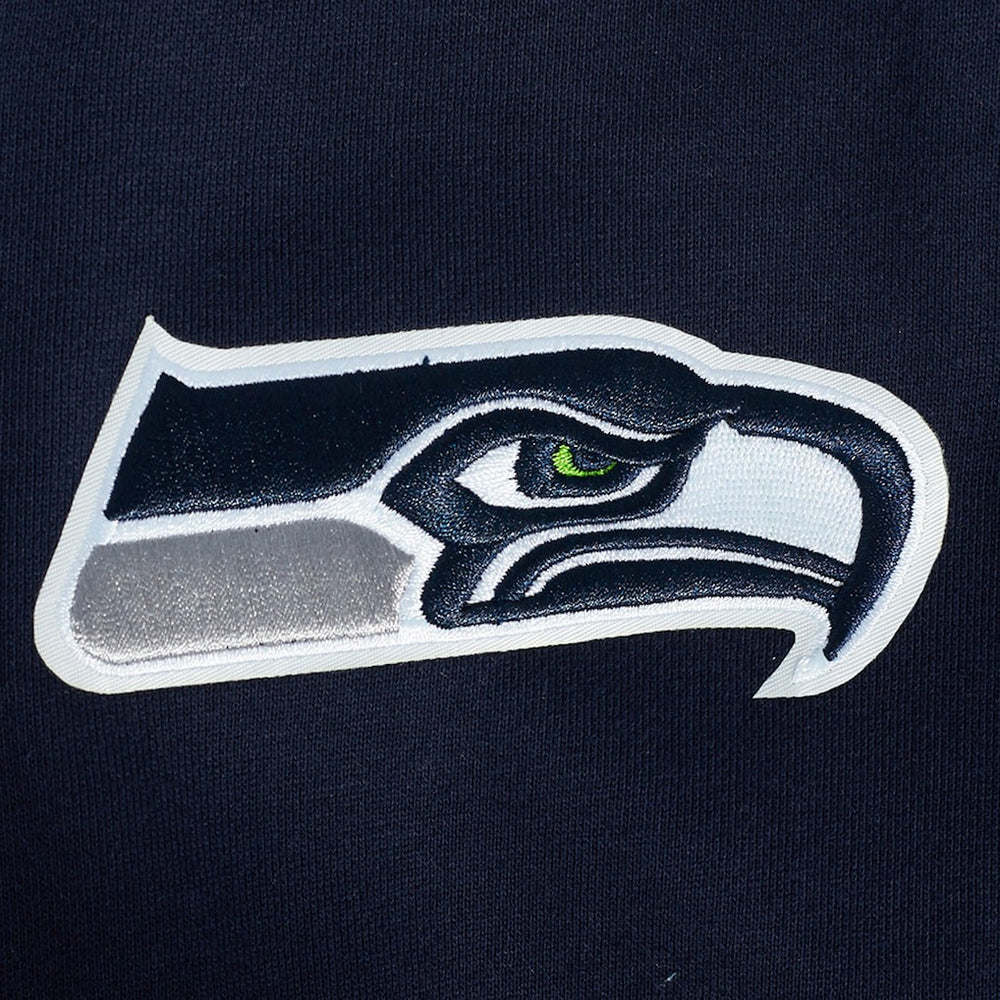 Seattle Seahawks Pro Standard Turn It Up Drop Shoulder Pullover Sweatshirt College Navy - NFL