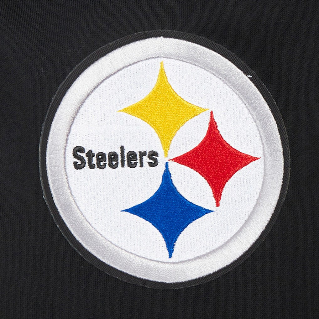 Pittsburgh Steelers Pro Standard Turn It Up Drop Shoulder Pullover Sweatshirt Black - NFL