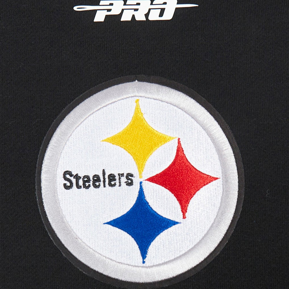 Pittsburgh Steelers Pro Standard Turn It Up Drop Shoulder Pullover Sweatshirt Black - NFL