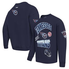 Tennessee Titans Pro Standard Turn It Up Drop Shoulder Pullover Sweatshirt Navy - NFL