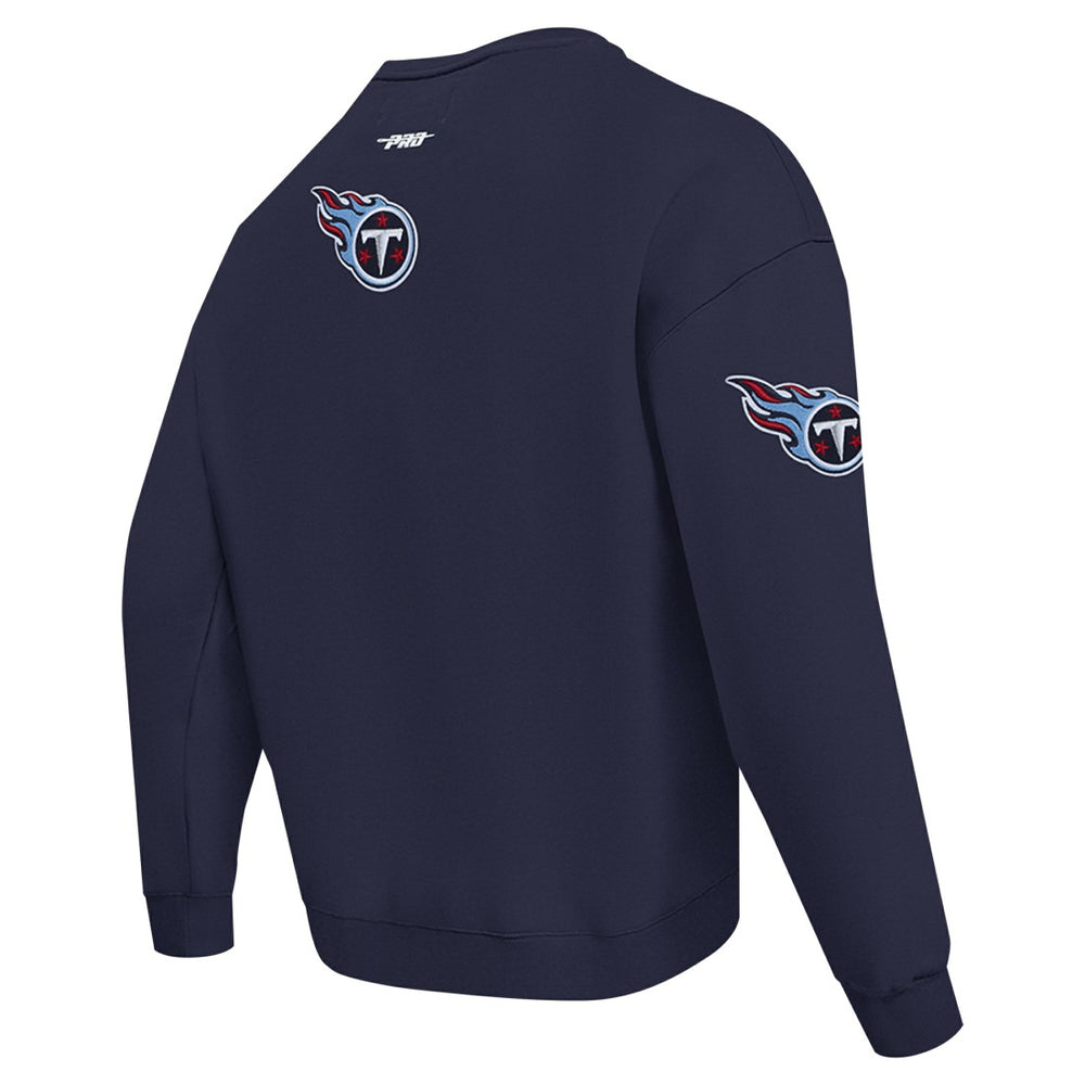 Tennessee Titans Pro Standard Turn It Up Drop Shoulder Pullover Sweatshirt Navy - NFL
