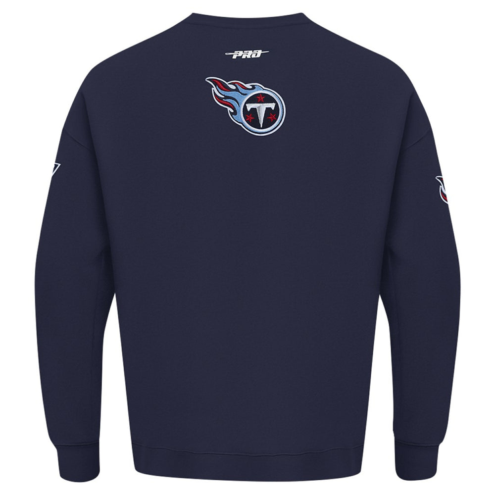 Tennessee Titans Pro Standard Turn It Up Drop Shoulder Pullover Sweatshirt Navy - NFL