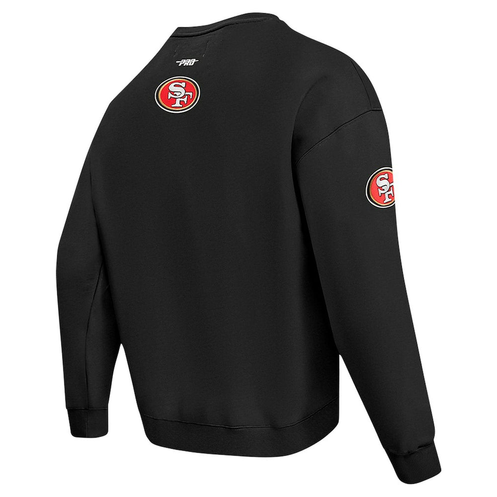 San Francisco 49ers Pro Standard Turn It Up Drop Shoulder Pullover Sweatshirt Black - NFL