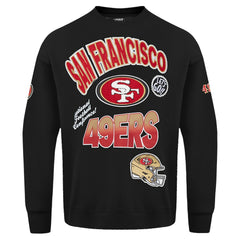San Francisco 49ers Pro Standard Turn It Up Drop Shoulder Pullover Sweatshirt Black - NFL