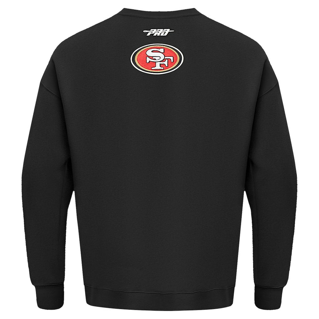 San Francisco 49ers Pro Standard Turn It Up Drop Shoulder Pullover Sweatshirt Black - NFL
