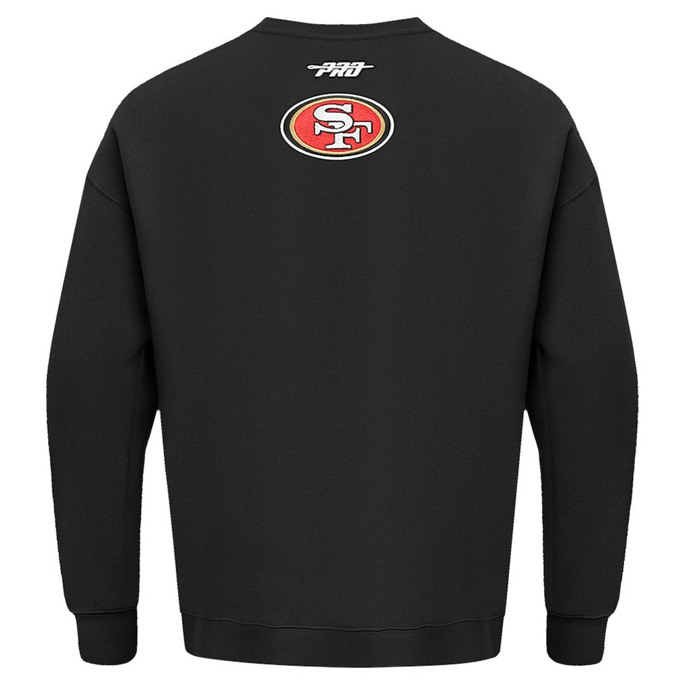 San Francisco 49ers Pro Standard Turn It Up Drop Shoulder Pullover Sweatshirt Black - NFL