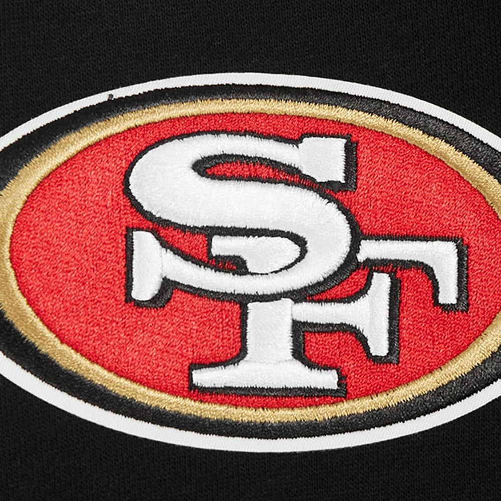 San Francisco 49ers Pro Standard Turn It Up Drop Shoulder Pullover Sweatshirt Black - NFL