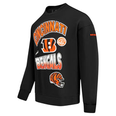 Cincinnati Bengals Pro Standard Turn It Up Drop Shoulder Pullover Sweatshirt Black - NFL