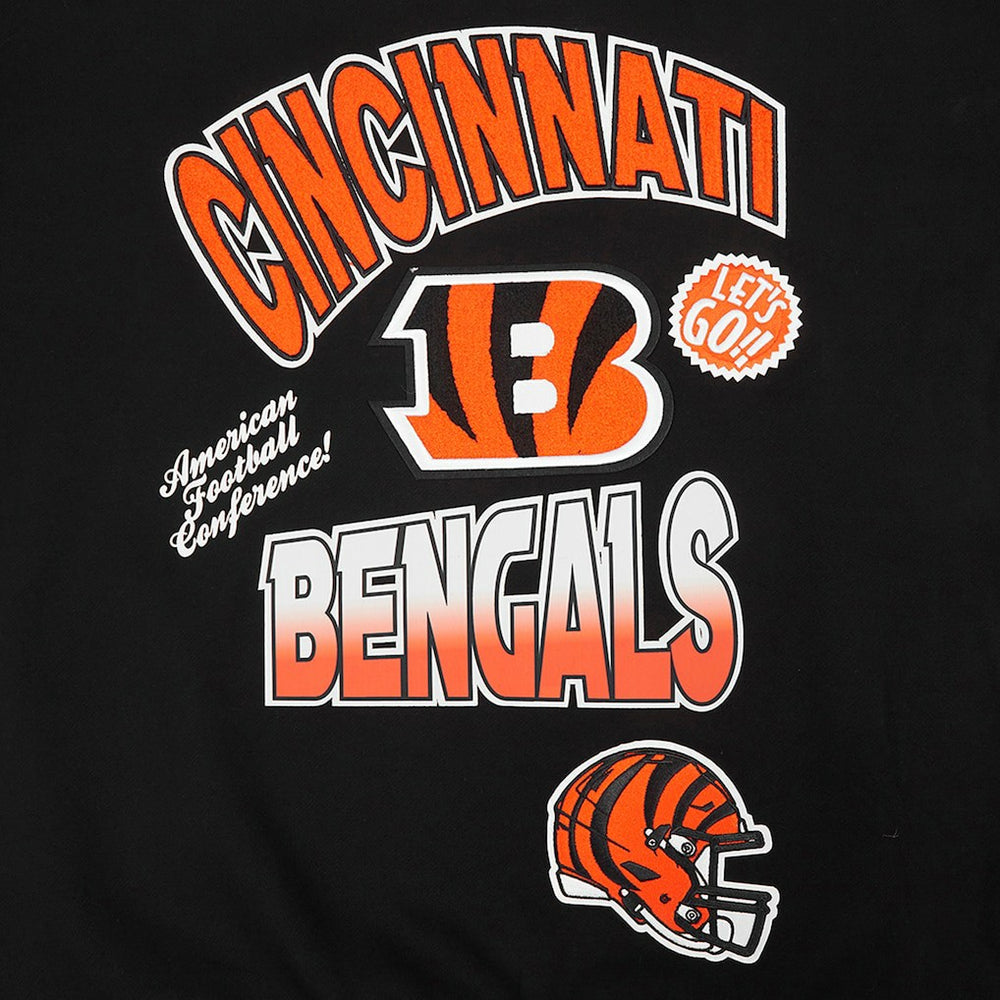 Cincinnati Bengals Pro Standard Turn It Up Drop Shoulder Pullover Sweatshirt Black - NFL