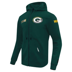 Green Bay Packers Pro Standard Split Logo Double Knit Full-Zip Hoodie Green - NFL