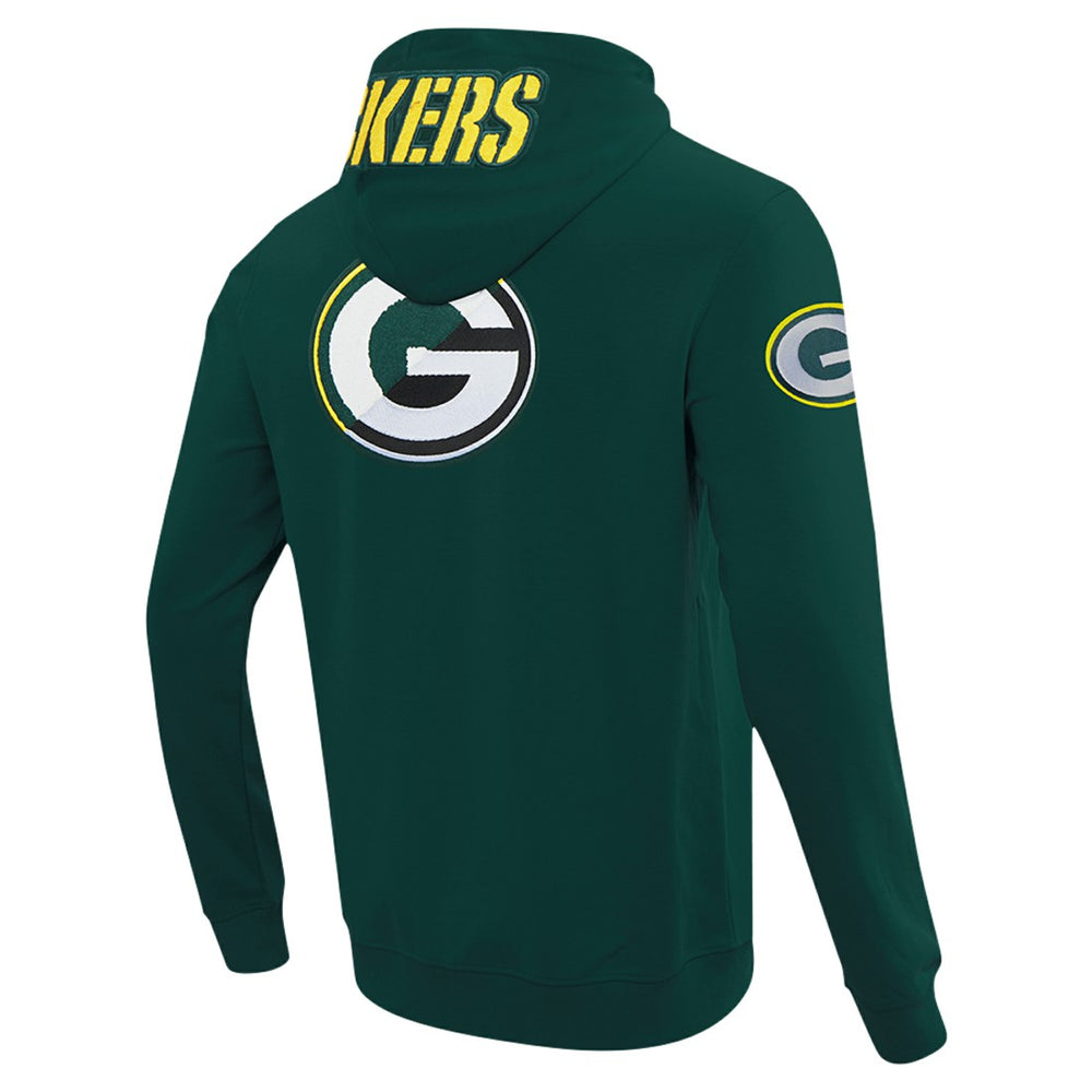 Green Bay Packers Pro Standard Split Logo Double Knit Full-Zip Hoodie Green - NFL